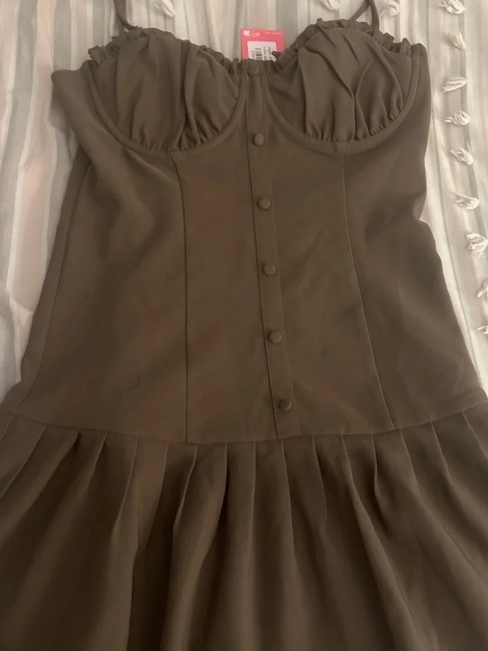 NEW WITH TAG! Edikted Size Large L Brown Dress lot6479